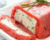 Terrine de saumon fumé, fromage frais à la crème et ciboulette
