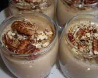 Une pana cotta à la crème de noisettines rapide à faire et très forte en goût.