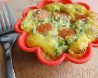 Mini-clafoutis aux saucisses Knacki