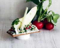 Je trouve que les fruits conviennent très bien au boudin blanc et j'ai voulu jouer la carte de la couleur, du dépaysement en proposant ces petites bouchées.