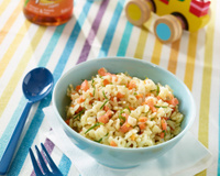 Salade de pâtes et truite fumée