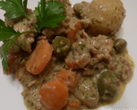Daube de veau aux carottes et olives vertes