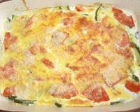 Des courgettes, des tomates, du gruyère = un gratin