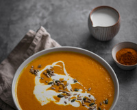 Velouté de potimarron au lait de coco