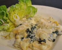 Gratin de rutabagas, pommes de terre et blettes