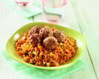 Boulettes de viande et leurs légumes