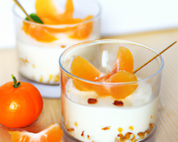 verrines de fromage blanc et mandarines