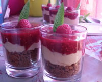 Verrine fraise-framboise spéculoos
