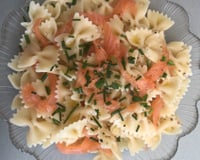 Salade de pâtes au saumon fumé