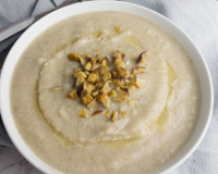 Soupe châtaignes et choux vert