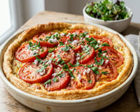 Tarte à la tomate, moutarde et herbes fraîches