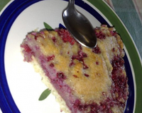 Tarte framboisine sur son palet breton