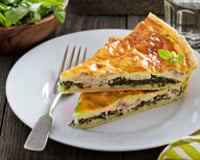 Quiche fondante au jambon et épinards