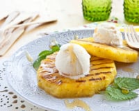 Ananas grillé au barbecue et sa glace