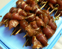 Yakitori de canard laqué