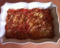 Gratin de thon aux poivrons et tomates