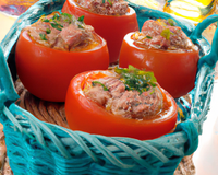 Tomates en panier farcies au thon