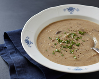 Potage aux champignons forestiers et topinambours