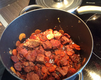 Filet mignon de porc au chorizo et aux carottes