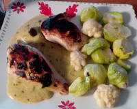 Volaille à la bière du Gâtinais et moutarde de Meaux - Chou Pontoise