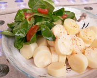 Cœur de palmier en salade, vinaigrette légère au citron