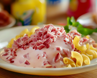 Coquillettes sauce jambon Kiri