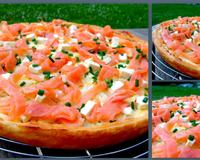 Comme des pâtes au saumon fumé mais en version carbonara et dans une tarte !