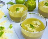 Gaspacho tomates vertes et cantal