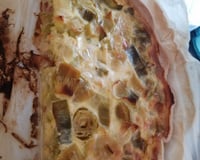Quiche poireaux lardons maison