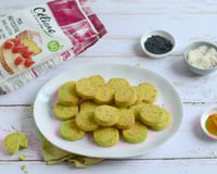 Sablés salés sans gluten aux graines de pavot, curcuma et amandes