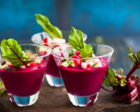 Gaspacho de betteraves en verrines