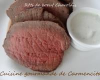 Rôti de rosbeef Charolais à la sauce au Roquefort