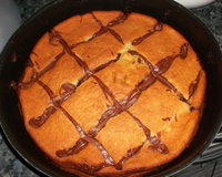 Un gâteau pour les gourmands !La douceur de la banane marbré par le nutella !