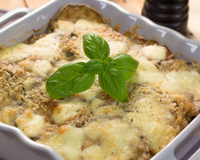 Parmigiana aux aubergines, mozzarella et parmesan