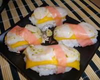 Une recette sympa qui change du traditionnel sushi au poisson.