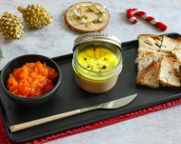 Terrine de faux-gras et confit de potimarron