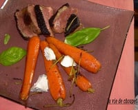 Magrets rôtis et carottes confites