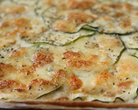 Tarte aux courgettes, comté et mozzarella