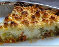 Crumble de courgettes au chèvre et au chorizo