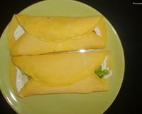 Préparer la pâte à wraps puis garnir.