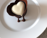 Moelleux chocolat noir cœur chocolat blanc