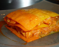 Lasagnes de poivrons au saumon