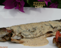 Truite au cidre, à la moutarde ancienne & son tartare de légumes