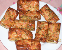 Bouchées poireau et saumon fumé