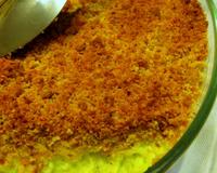 Les courgettes se marient à merveille avec le curry... les voici accommodées dans un crumble réalisé avec de la farine de pois chiches et ça change tout !
