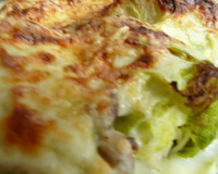Gratin de chou farci parfumé à la menthe
