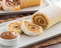 Biscuit roulé d'Alain Ducasse garni de confiture de lait