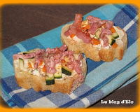 Recette d'un soir de grande fatigue et où l'on pioche au hasard des ingrédients dans le frigo.
