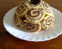 Charlotte chocolat avec biscuit façon roulé