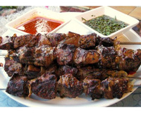 Brochettes de marinade d'agneau à l'orientale